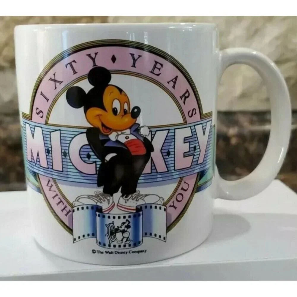 Vintage 1988 Mickey Mouse-Walt Disney Company “60 Years With You” Coffee Mug!